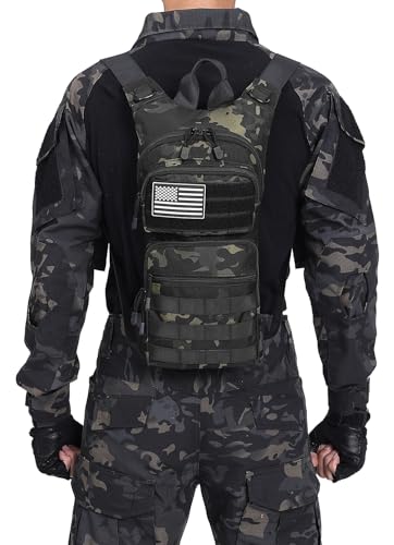 Insulated Water Hydration Pack Bag with 3L TPU Bladder Tactical Molle Hydration Backpack for Hiking Cycling Running