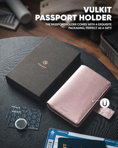 Passport Holder Compatible with Airtag Holder RFID Blocking Passport Wallet Travel Leather Passport for Women