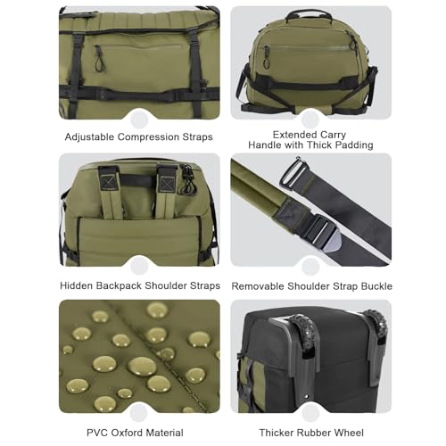 85L 29“ Foldable Rolling Backpack with Wheels