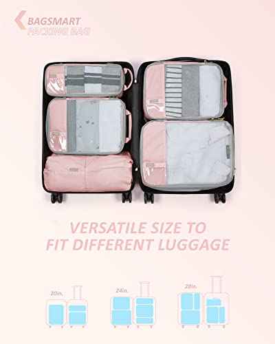 6 Set Compression Packing Cubes for Travel (6 Count)