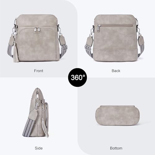 Crossbody Purse for Women Vegan Leather Medium Crossbody Wallet Bag for Travel Women Shoulder Handbags with Tassel