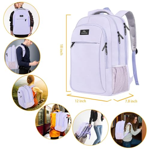 Purple Cute Laptop Backpack for Girls