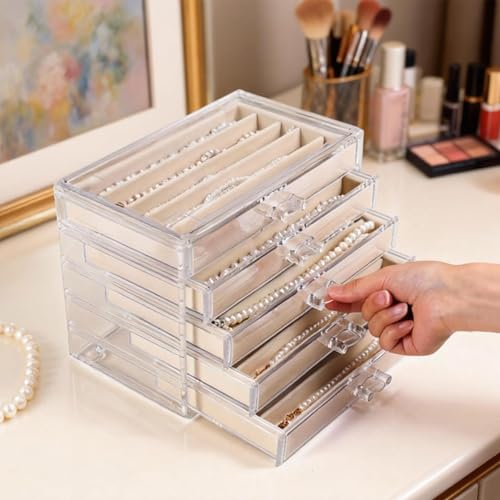 5 Drawers Necklace Organizer Storage
