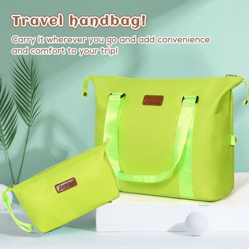 Luggage Set 3 Piece Luggage Set ABS hardshell Spinner Wheels Luggage Carry on Suitcase with Weekender bag & Toiletry bag(Lime) (3 Count)