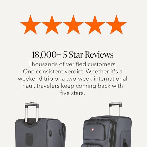 Sion Softside Expandable Spinner Luggage Durable Lightweight Travel Suitcase
