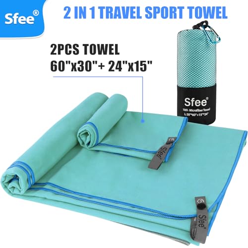 2 Pack Microfiber Travel Towel