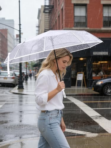 Windproof Travel Umbrellas for Rain and Sun (2 Count)