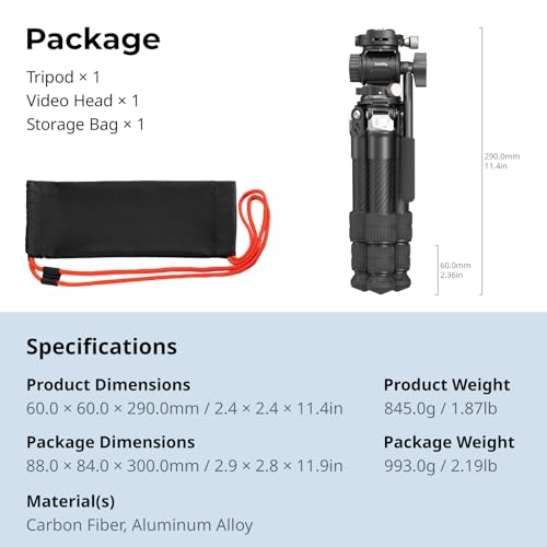 Carbon Fiber Tabletop Tripod Kit