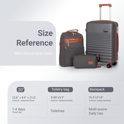 Carry On Luggage 22x14x9 Airline Approved Suitcase with Wheels