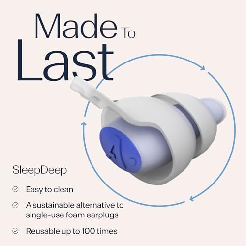 Alpine SleepDeep Reusable Earplugs for Sleeping (2 Count)