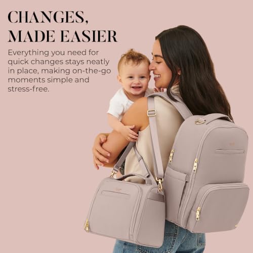 Classic Diaper Bag Backpack with Portable Changing Pad
