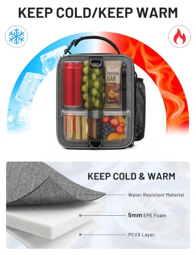 Expandable Small Lunch Box for Men Women Kids to Work School