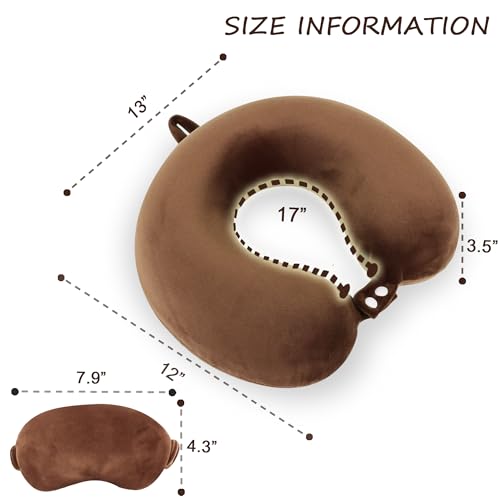Pure Memory Foam Travel Pillow Set for Adults