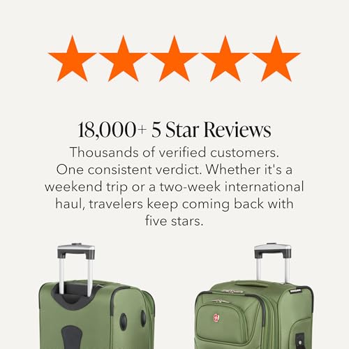Sion Softside Expandable Spinner Luggage Durable Lightweight Travel Suitcase (3 Count)