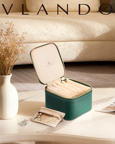 Travel Jewelry Case with Clear 6 Velvet Bags