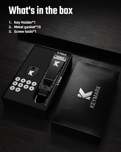 Key Organizer for Men Compact Key Holder Minimalist Key Case Metal Key Chain Key Holder for Keychain Secures 2