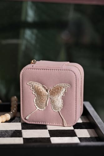 Travel Jewelry Organizer Boxes for Women Small Portable Necklace Earrings Bracelet Rings Travel Case Best Friend Birthday Gifts for Women Trendy