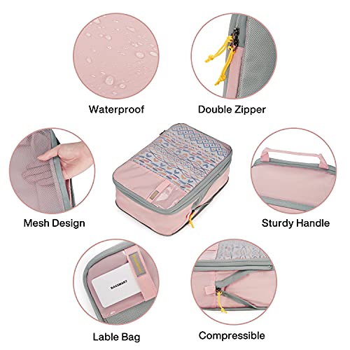 4 Set Compression Packing Cubes for Travel (6 Count)