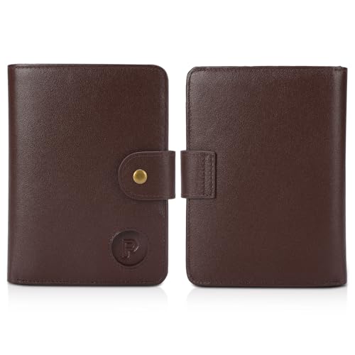 Polare Luxury RFID Blocking Leather Passport Holder Travel Wallet For Men and Women
