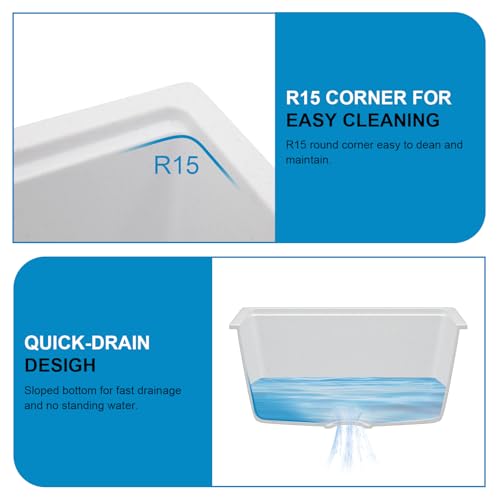 18 White Undermount Bar Sink