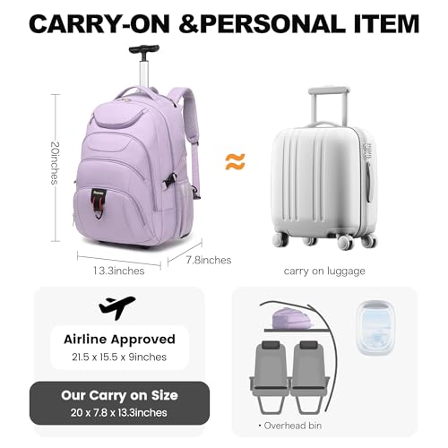 Rolling Backpack for Women