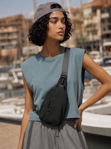 Sling Bag with Adjustable Straps Crossbody Chest Bag Lightweight Small Backpack for Casual Outdoor Traveling Hiking
