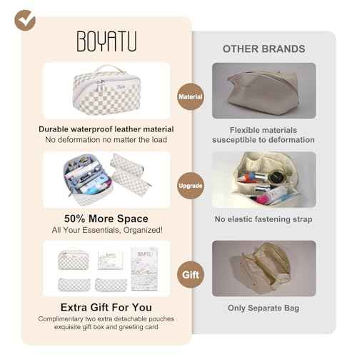 Travel Makeup Bag Organizer Cosmetic Bag (3 Count)