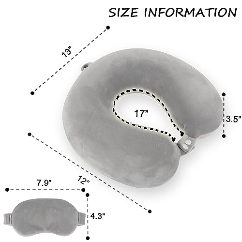 Pure Memory Foam Travel Pillow Set for Adults