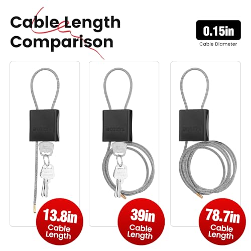 Cable Lock with 3 Keys