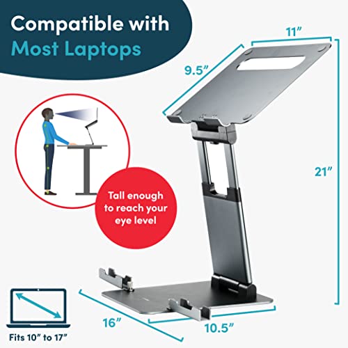 20" Tall Adjustable Laptop Stand with Phone & Tablet Holder
