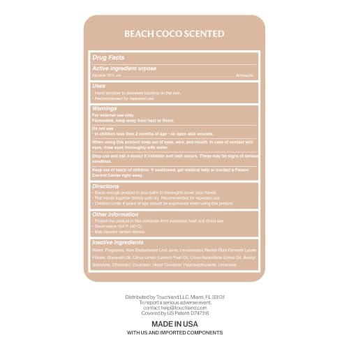 Vacation Mode Set Beach Coco Hydrating Hand Sanitizer & Case