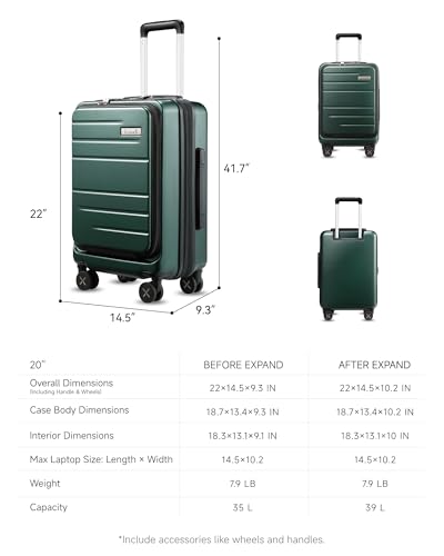 Carry On Front Pocket Suitcase