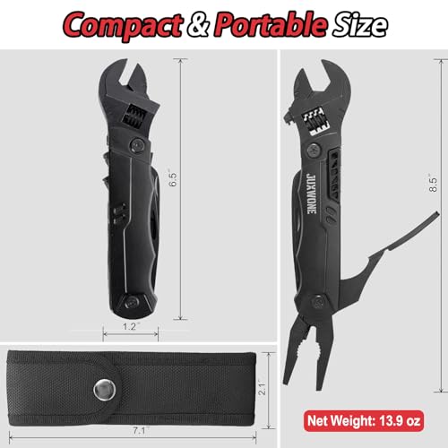 19-in-1 Adjustable Wrench Multitool with Pliers, Folding EDC Tool