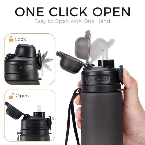 Collapsible Water Bottles with Straw for Travel