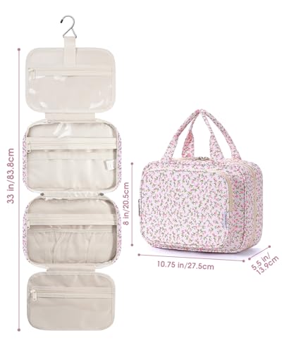 Hanging Toiletry Bag for Women Travel Makeup Bag Organizer Toiletries Bag for Travel Size Essentials Accessories Cosmetics