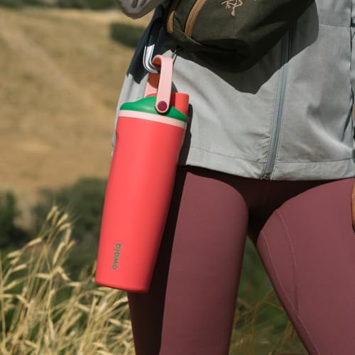 FreeSip Sway Stainless Steel Water Bottle 40 oz Strawberry Fields