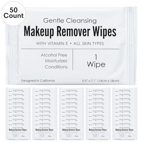 Individual Makeup Remover Wipes (50 Count)