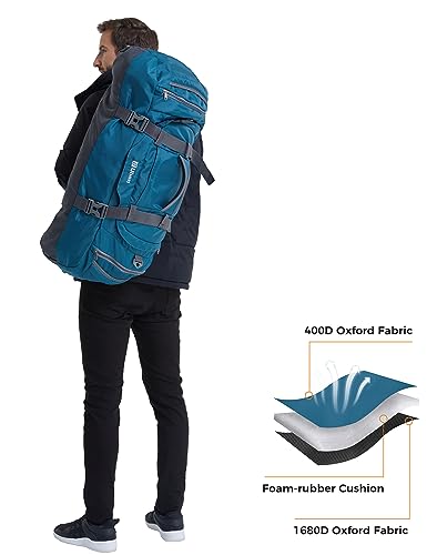 Sports Gym Duffel Backpack Large Weekender Bag Dark Teal 80L