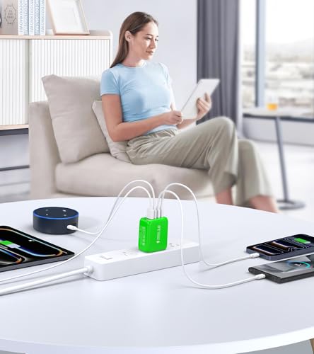 2-Pack) 60W USB C Wall Charger Block,5-Port C Charger Fast Charging Block (2 Count)