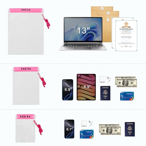 5 Pack Clear Waterproof Dry Bag Pouch (5 Count)
