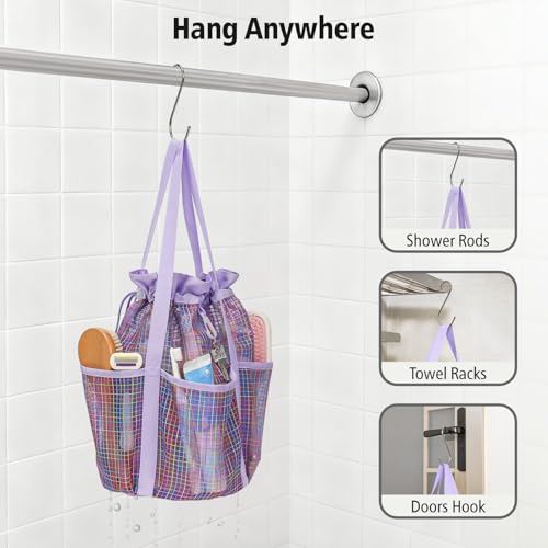 Mesh Shower Caddy Portable with Drawstring