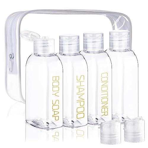 4pc 3.4 oz Leakproof Squeeze Bottles Travel Kit (4 Count)