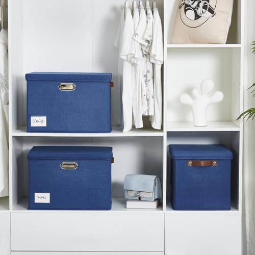 15" Fabric Storage Box with Lids (3 Count)