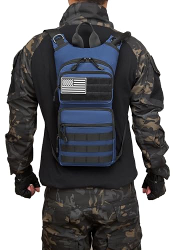 Insulated Water Hydration Pack Bag with 3L TPU Bladder Tactical Molle Hydration Backpack for Hiking Cycling Running