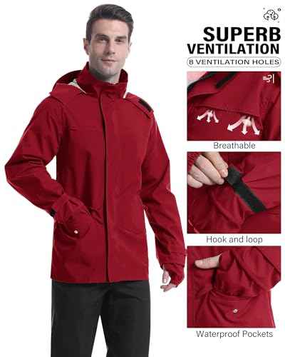 Rain Suit Waterproof Breathable Lightweight 2 (2 Count)