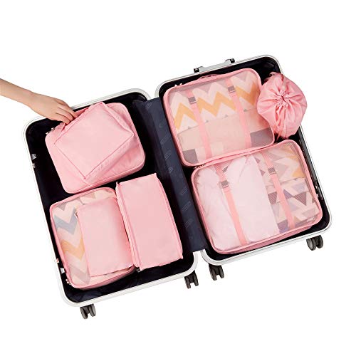 8 Set Packing Cubes Luggage Packing Organizers for Travel Accessories
