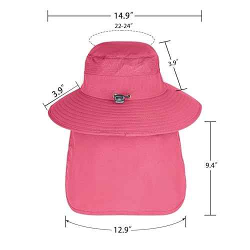 Sun Hats for Men Women with Neck Flap Fishing UPF 50+ UV Protection