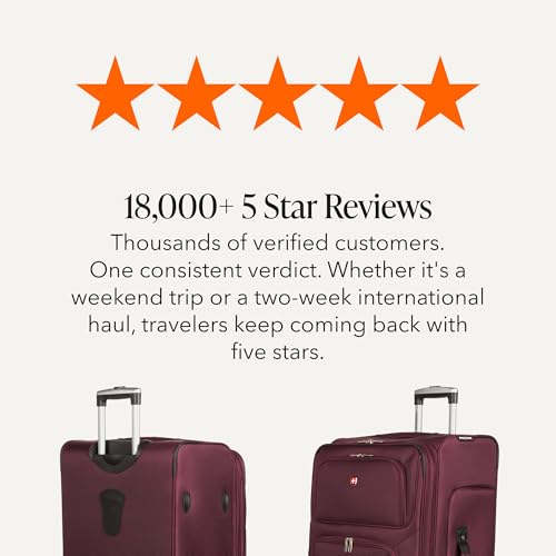 Sion Softside Expandable Spinner Luggage Durable Lightweight Travel Suitcase