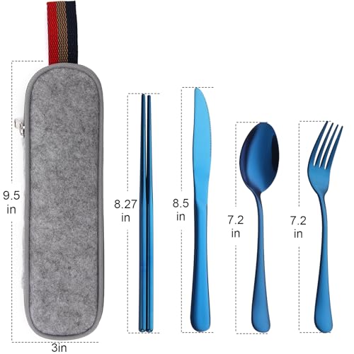 Travel Utensils with Case (5 Count)