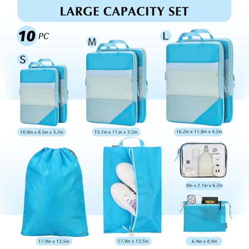 Compression Packing Cubes for Travel (10 Count)